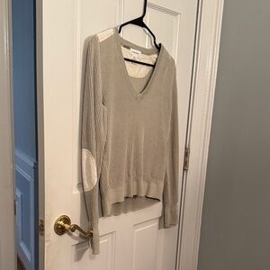 Calvin Klein V-Neck Sweater in Cream